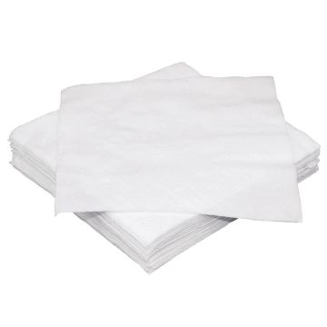 Serviettes 1 Ply White (Single)