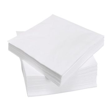 Serviettes 1 Ply White