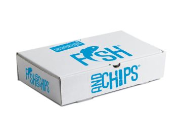 Blue Hook & Fish Mini Corrugated Boxes - 215 x 145 x 60mm