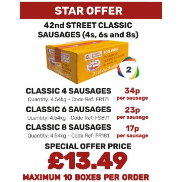 42nd Street Classic Sausages - Special Offer