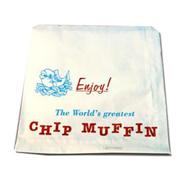 Printed Chip Muffin Bags - 7 x 7