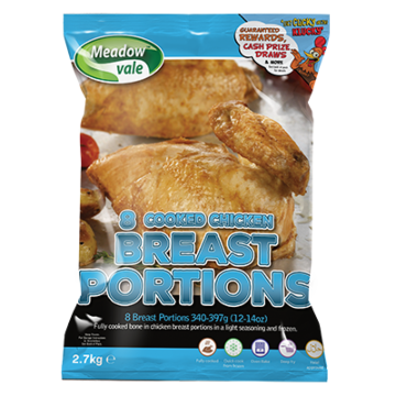 Meadow Vale Cooked Chicken Breast Portions - 340-397g