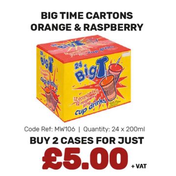 Big Time Cartons - Orange & Raspberry - Special Offer